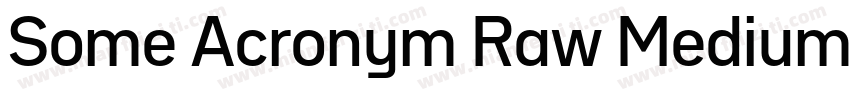 Some Acronym Raw Medium字体转换